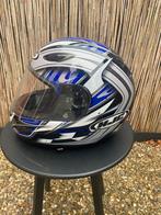 Motorhelm HJC - maat M - blauw grijs zwart, Motoren, HJC, Tweedehands, Integraalhelm, M