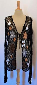 Zwart gehaakt vestje van Didi! L, Kleding | Dames, Verzenden, Zwart, Maat 42/44 (L), Zo goed als nieuw