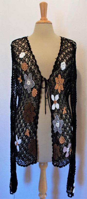 Zwart gehaakt vestje van Didi! L beschikbaar voor biedingen