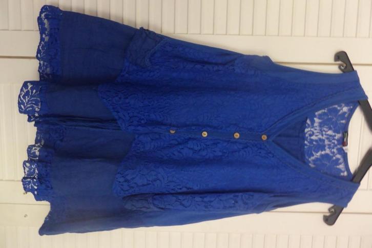 Erg leuke aparte tuniek, Kleding | Dames, Blouses en Tunieken, Zo goed als nieuw, Maat 42/44 (L), Blauw, Ophalen of Verzenden