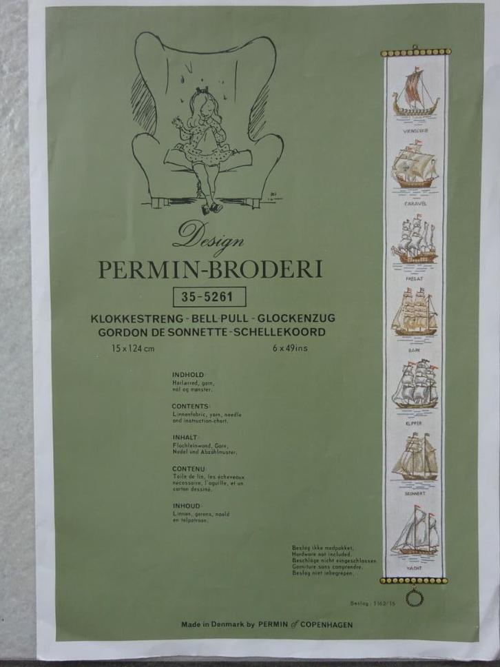 Borduurpakket Schellekoord , 7 bootjes, Hobby en Vrije tijd, Borduren en Borduurmachines, Nieuw, Borduurpakket, Ophalen of Verzenden