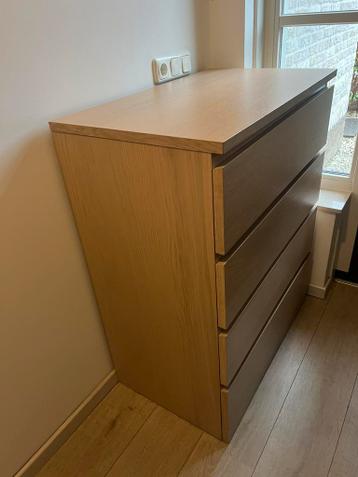 Ikea Malm ladekast - wandkast eiken - afbeelding 3