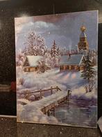 Mooi canvasdoek  winters leukvoor de kerst, Antiek en Kunst, Kunst | Schilderijen | Klassiek, Ophalen