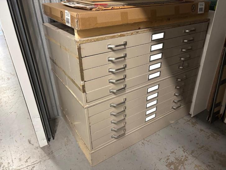 Te koop aangeboden: tekeningenkast met 10 laden, Huis en Inrichting, Kasten | Ladekasten, Gebruikt, Minder dan 100 cm, 100 tot 150 cm