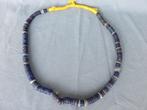 Slavenketting in blauwe glaskralen - 19e eeuw, Sieraden, Tassen en Uiterlijk, Antieke sieraden, Ophalen of Verzenden, Overige materialen