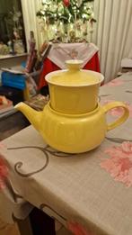 Vintage gele koffiepot 3delig  ceramique Maastricht, Ophalen of Verzenden