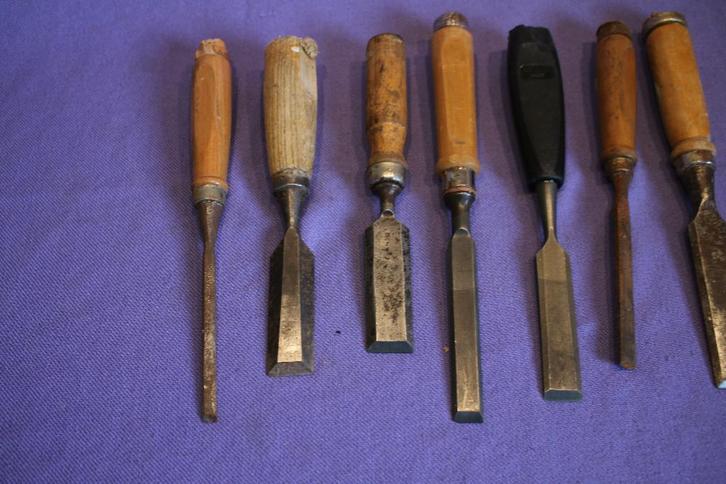 7  beitels, Antiek en Kunst, Antiek | Gereedschap en Instrumenten, Ophalen of Verzenden