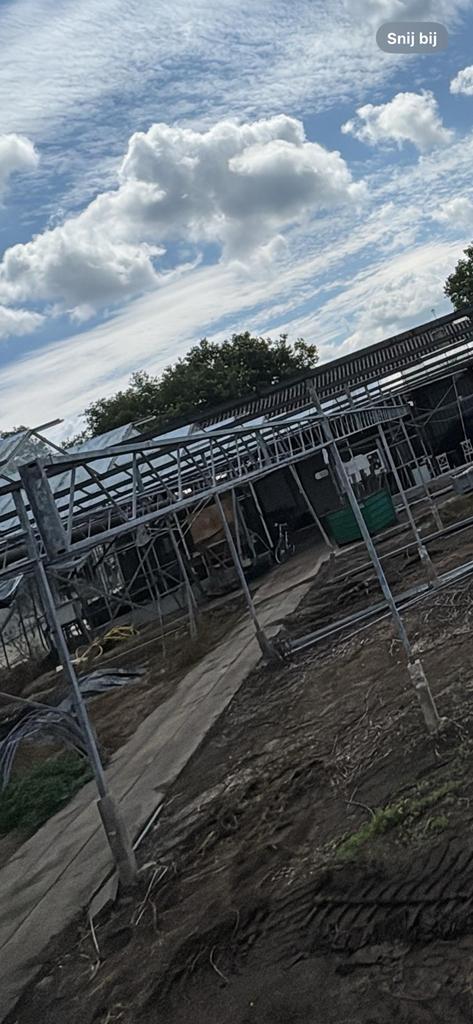 Tralieligger spant 6,4 met 2x 3m poten, Tuin en Terras, Kassen, Zo goed als nieuw, Staal, Ophalen
