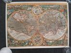 Oude wereldkaart 1607 replica op dik papier gedrukt, Ophalen of Verzenden, 1800 tot 2000, Nederland, Landkaart