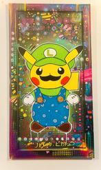 Luigi pikachu 130x70 cm op hout, Ophalen, Nieuw, Overige typen