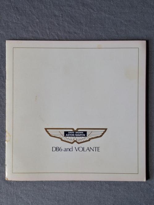 Brochure + Prijslijst  ASTON MARTIN DB6 and VOLANTE - 1965, Boeken, Auto's | Folders en Tijdschriften, Gelezen, Overige merken