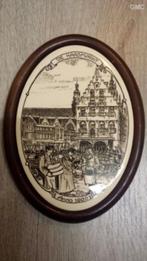 Wandbordje ovaal ‘’De kaasmarkt’’ anno 1900, Antiek en Kunst, Ophalen of Verzenden