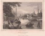 Rotterdam De Leuvehaven 1858 staalgravure Terwen, Ophalen of Verzenden
