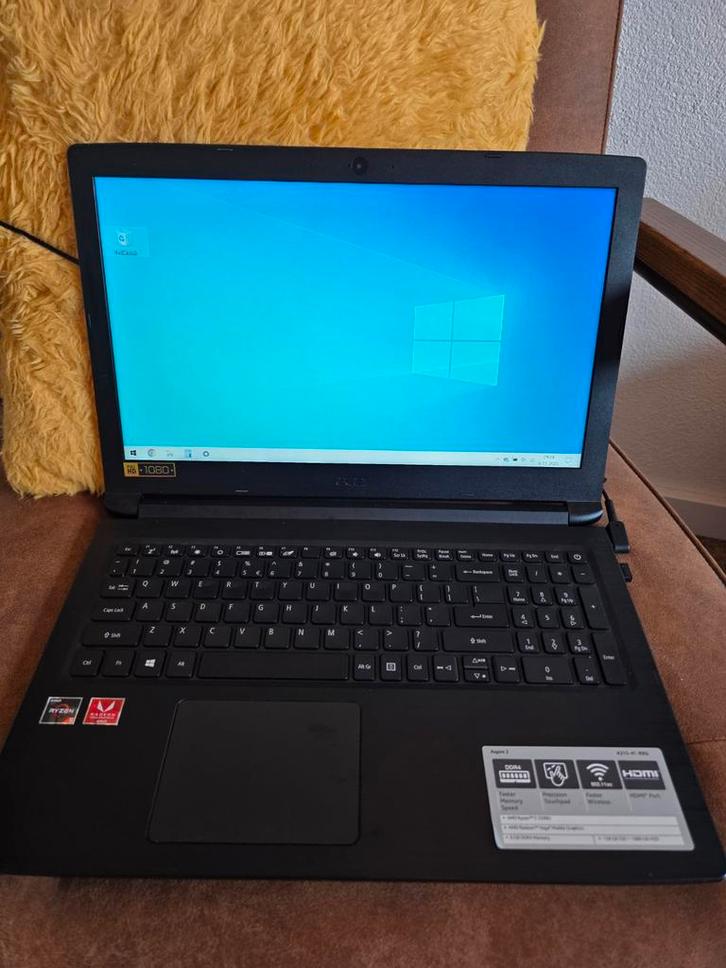 Laptop Acer Aspire 3 15,6 Ryzen 5, 8 GB RAM,, Computers en Software, Windows Laptops, 15 inch, HDD, SSD, 2 tot 3 Ghz, 8 GB, Qwerty