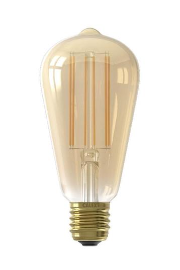 Zes maal Calex Filament LED Lamp E27 ST64 Goud 4W Dimbaar beschikbaar voor biedingen