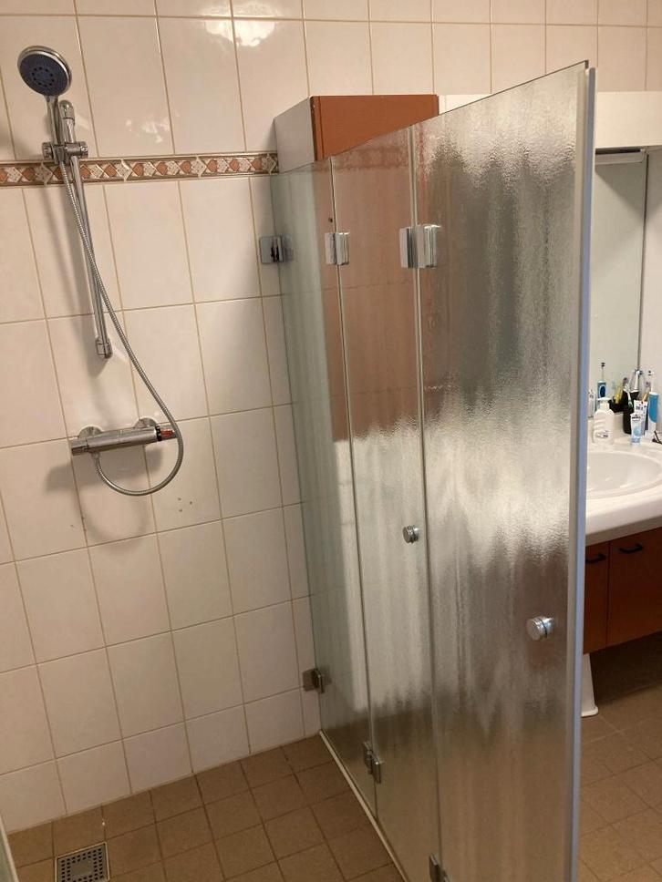 doucheschermen, Doe-het-zelf en Verbouw, Sanitair, Gebruikt, Douche, Glas, Ophalen of Verzenden