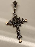 Victoriaanse kruis roosdiamanten zilver, Sieraden, Tassen en Uiterlijk, Antieke sieraden, Verzenden, Zilver, Hanger