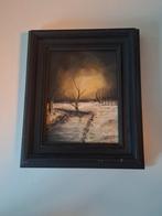 Schilderij sneeuw landschap C. De Witte, Ophalen of Verzenden