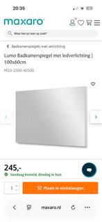 Maxaro Lumo badkamerspiegel met verlichting 100x60cm, Ophalen, Overige typen, 50 tot 100 cm, Zo goed als nieuw