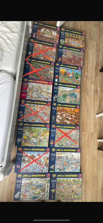 12x  jan van haasteren puzzels 1000 stukjes beschikbaar voor biedingen