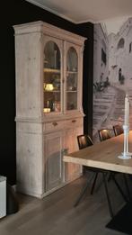 Grote antiek grenen vitrine kast, Huis en Inrichting, Kasten | Vitrinekasten, Ophalen, Gebruikt, 100 tot 150 cm, 200 cm of meer