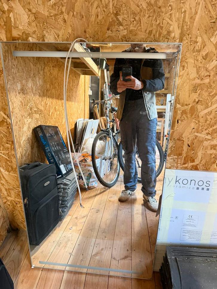 Bruynzeel Spiegel met Verwarming, Huis en Inrichting, Woonaccessoires | Spiegels, Gebruikt, Minder dan 50 cm, Minder dan 100 cm