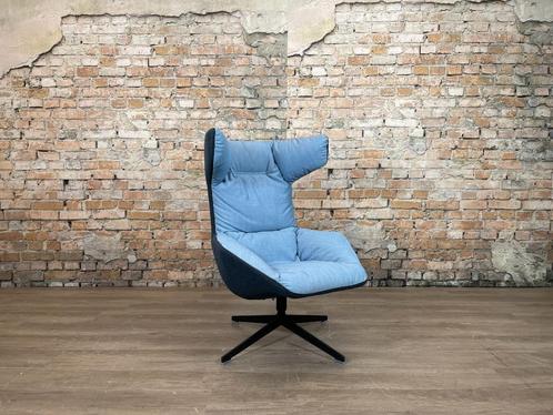 Moroso Take A Line For A Walk donkerblauw bij TheReSales, Huis en Inrichting, Fauteuils, Zo goed als nieuw, Metaal, Stof, 75 tot 100 cm