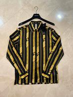 €1580 Versace zijde Medusa Chains overhemd maat 50 (L) NIEUW, Kleding | Heren, Overhemden, Verzenden, Zwart, Nieuw, Halswijdte 41/42 (L)
