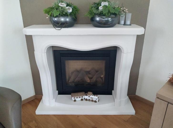 mooie kalkstenen schouw, Huis en Inrichting, Haarden, Gebruikt, Overige soorten, Ophalen