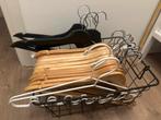 Kledinghangers: Hout & Metaal - 20 stuks, Kleding | Dames, Kledinghangers, Ophalen, Gebruikt, Hout, Volwassenen