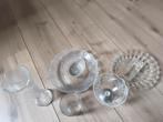Kleine set van kristallen schalen en vaasje, Antiek en Kunst, Antiek | Glas en Kristal, Ophalen of Verzenden