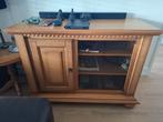 Eiken tv kast  50 euro en/of eigen salontafel 25 euro, Zo goed als nieuw, Minder dan 100 cm, 25 tot 50 cm, 50 tot 100 cm