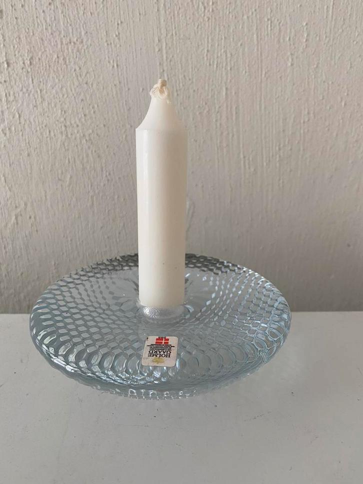 Holmegaard Trigona kristallen design kandelaar, Huis en Inrichting, Woonaccessoires | Kandelaars en Kaarsen, Gebruikt, Kandelaar