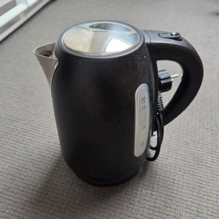 Princess Black Steel waterkoker 1.7L, Witgoed en Apparatuur, Waterkokers, Gebruikt, Ophalen