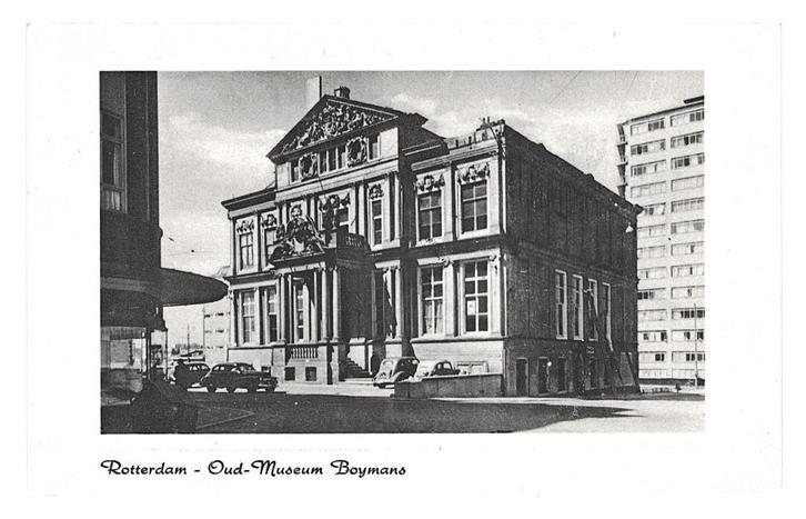980121 Rotterdam Oud Museum Boymans 1949 _Gelopen met zegel, Verzamelen, Ansichtkaarten | Nederland, Gelopen, Zuid-Holland, 1940 tot 1960