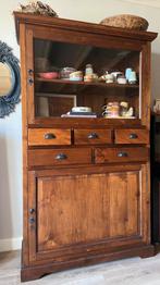 Teakhouten kast / buffetkast, Huis en Inrichting, Ophalen, 200 cm of meer, 25 tot 50 cm, Glas
