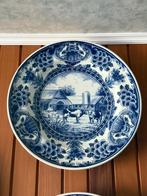 Decoratie bord delfts blauw boerderij, Ophalen of Verzenden