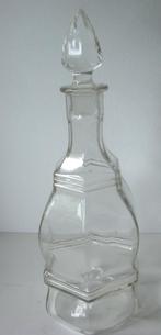 Zeshoekige karaf, helder glas, 29 cm hoog, doorsnede 10 cm, Ophalen of Verzenden