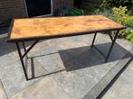 Bijzet- of werktafel, 100 tot 150 cm, Vintage, Ophalen of Verzenden, Zo goed als nieuw