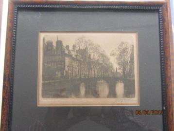 Joh. JOSSEAUD, (scheen) Mooi etsje  Leidsegracht bij Avond beschikbaar voor biedingen