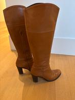 Cognac leren dameslaarzen, maat 38.5, Kleding | Dames, Hoge laarzen, Bruin, Ophalen of Verzenden, Gedragen