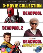 Blu-ray 4K: Deadpool 1, 2, 3 & Wolverine (2016/18/24) UK, Ophalen of Verzenden, Nieuw in verpakking, Actie