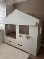 Huis bed Woood Huisje Bedstee incl. Matras, Ophalen, Gebruikt, 70 tot 85 cm, Matras