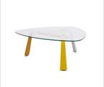 Leolux Isis Salontafel - Geel/Witte Poten, Huis en Inrichting, 100 tot 150 cm, Overige vormen, Minder dan 50 cm, 50 tot 100 cm
