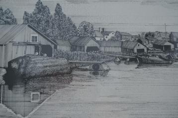 Moderne ets gesigneerd KK 89 (of 80) beschikbaar voor biedingen