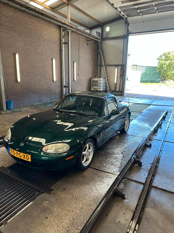 Mazda MX-5 1.6 I 1998 Groen, Auto's, Mazda, Particulier, MX-5, Apple Carplay, Bluetooth, Elektrische buitenspiegels, Lederen bekleding