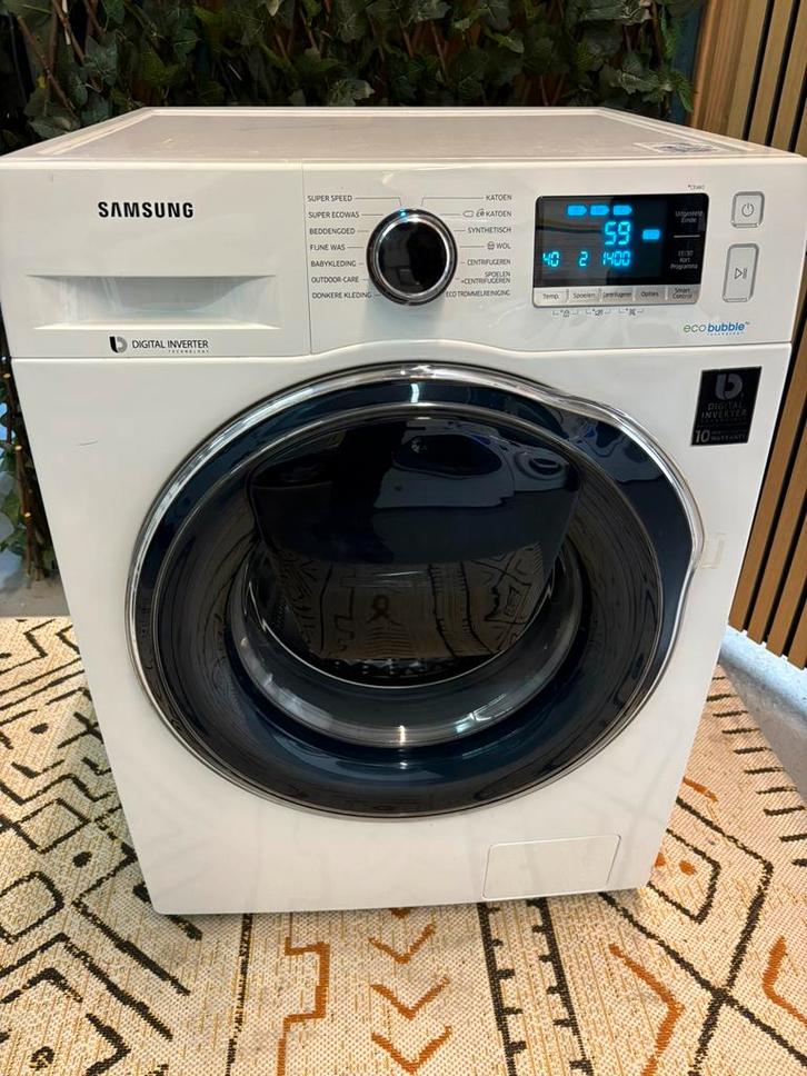 Samsung AddWash Ecobubble 8kg 1400 toeren, Witgoed en Apparatuur, Wasmachines, Gebruikt, Voorlader, 8 tot 10 kg, 85 tot 90 cm