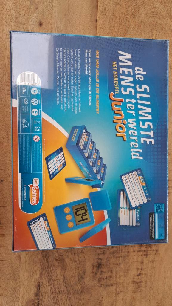 De Slimste Mens Junior - Bordspel nieuw in doos, Hobby en Vrije tijd, Gezelschapsspellen | Bordspellen, Nieuw, Een of twee spelers