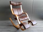 Stokke (Variér) Gravity (Lichtbruin Leder), Zeer Mooi!, Huis en Inrichting, Ophalen, Gebruikt, Metaal, Variér