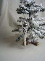 Oude gedraaide zilveren pegel kerstbal, Diversen, Kerst, Ophalen of Verzenden, Gebruikt